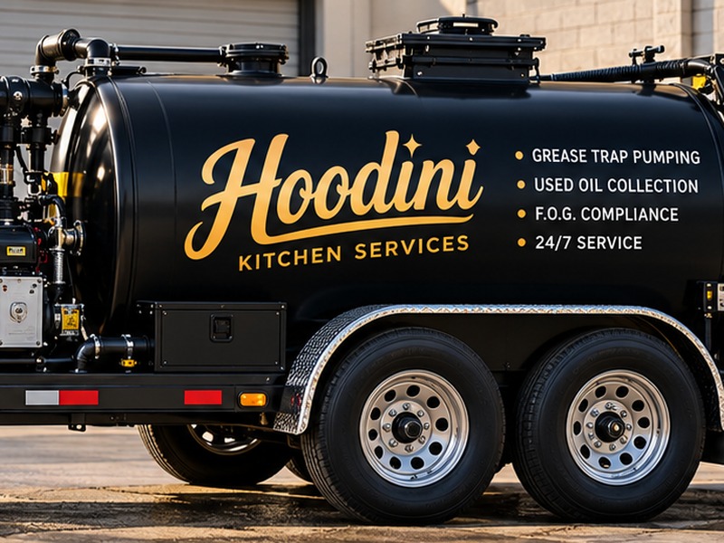 Hoodini grease trap trailer rig